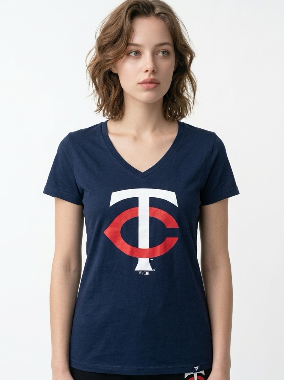 FANATICS | NEW Navy and Red MLB Minnesota Twins Logo Tee Women’s Size Small
